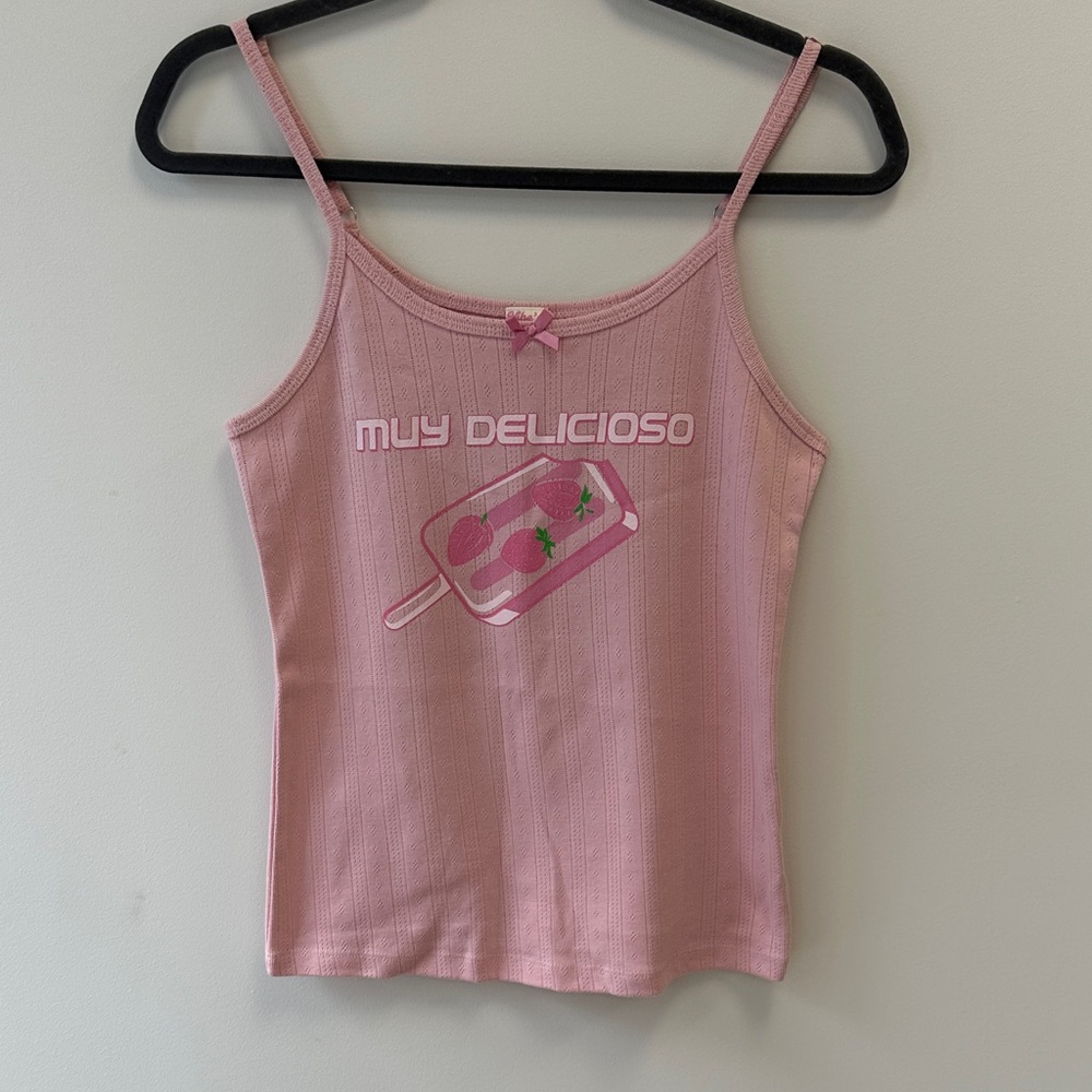 Muy Delicioso Sz Large (Juniors) Pink Tank Top